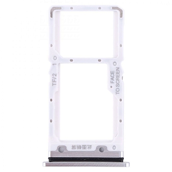 Держатель (лоток) SIM-карты для Xiaomi Mi CC9, серебряный